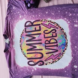 Summer vibes bleached tee